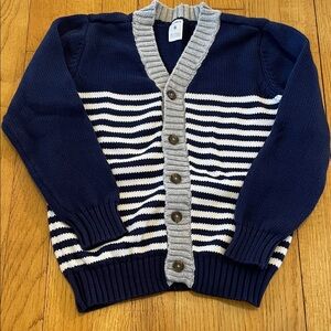 Carter's Blue and White Knit Sweater
